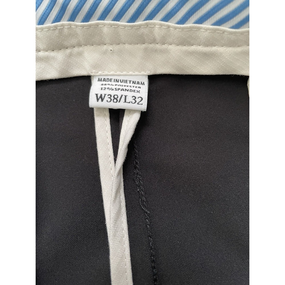 FootJoy Men Performance Golf Pants Black Flat Front 38x32 Stretch Slacks - Picture 7 of 16